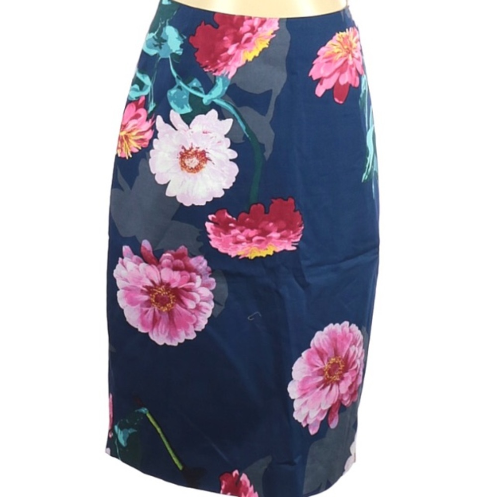 Banana Republic 4 Floral Pencil Skirt Blue Daisy